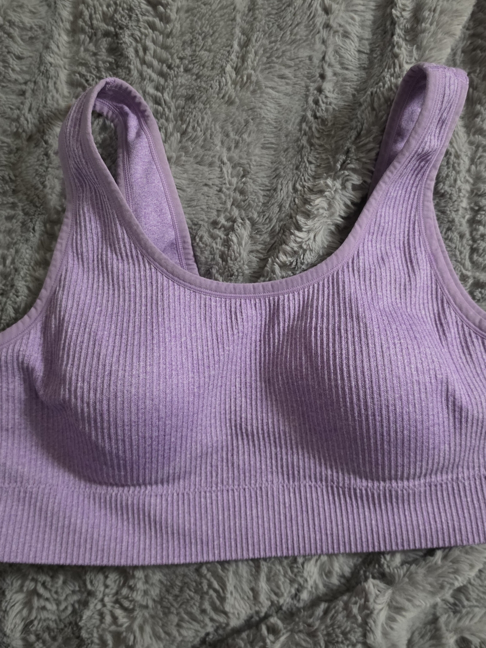 torrid 2 Lavender seamless Ribbed Scoop Bralette